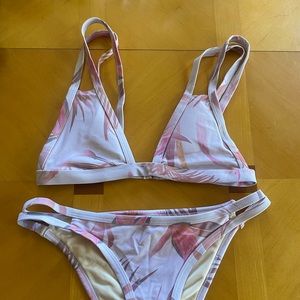 L.A Hearts Pastel Purple Pink Palm Bikini